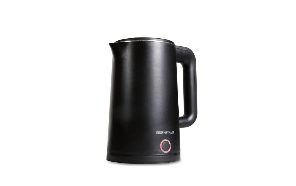 GOURMETmaxx Bouilloire 30387 1.5 l, Noir/Noir mat