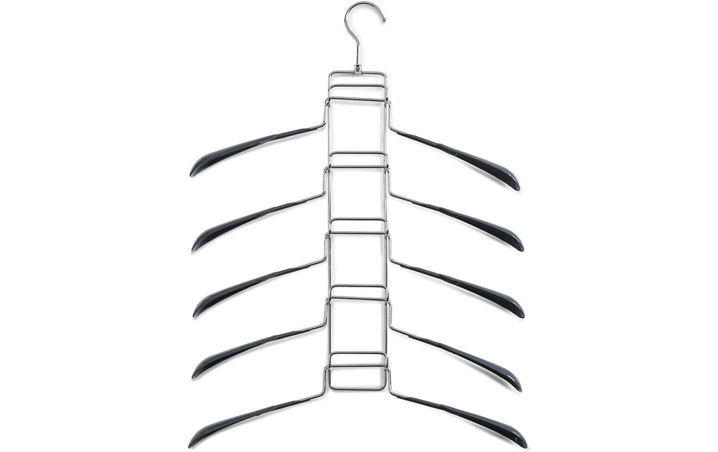 Zeller Present Cintre Multiple, métal/plastique Noir/Argenté