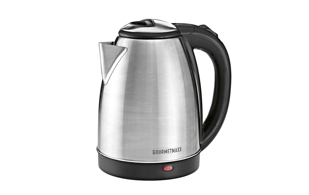 GOURMETmaxx Bouilloire 30388 1.8 l, Noir/Acier inoxydable