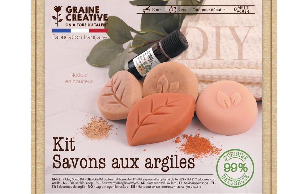 Graine Créative Graine Créative Kit DIY Savon Argile 19.6 x 14.4 x 4.5 cm