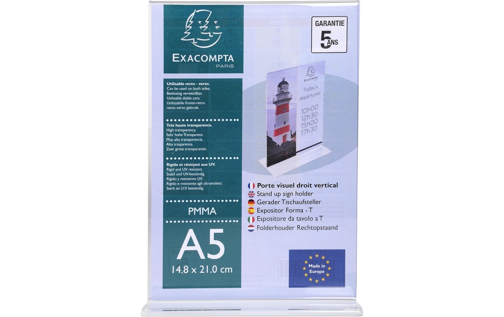 EXACOMPTA Présent.table A5 haut T-forme
