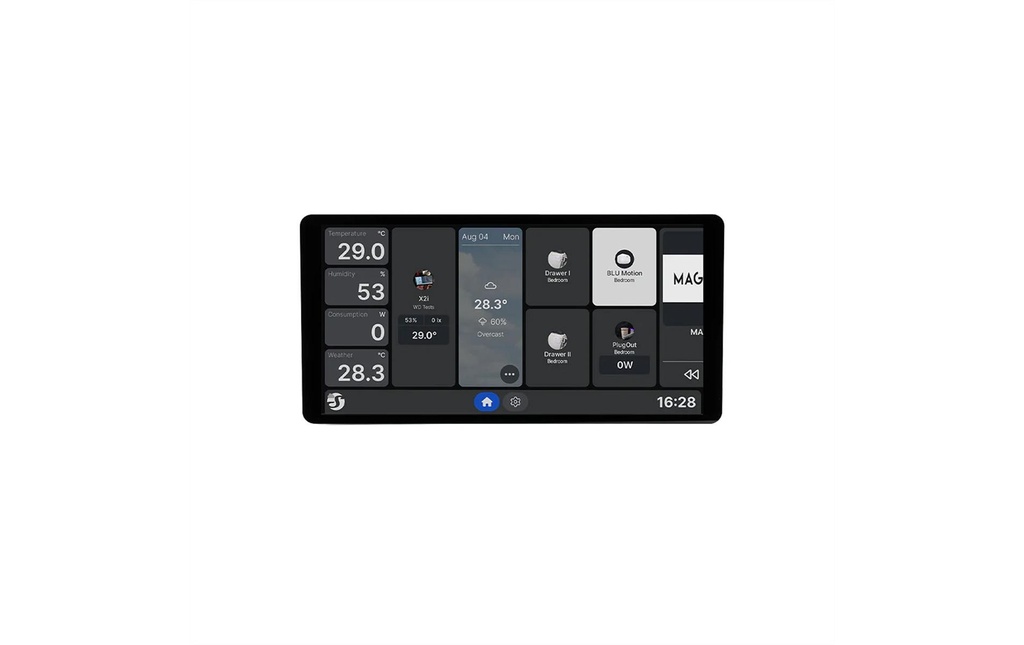 Shelly Encastré – Wall Display X2i Silver – wLAN – Argenté