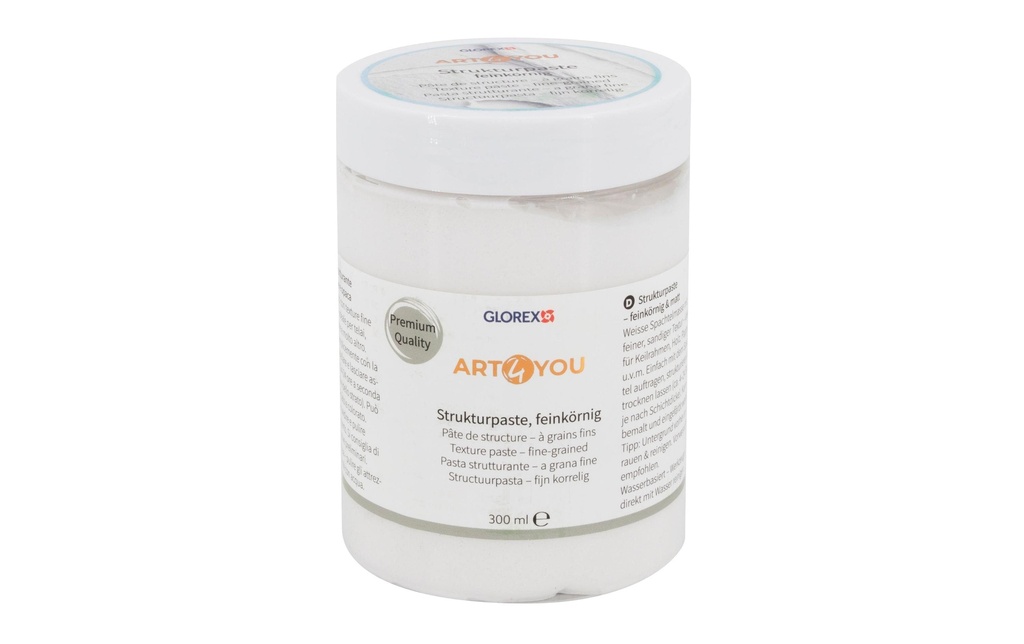 Glorex Pâte structurée à grains fins 300 ml, Blanc/Aucune indication