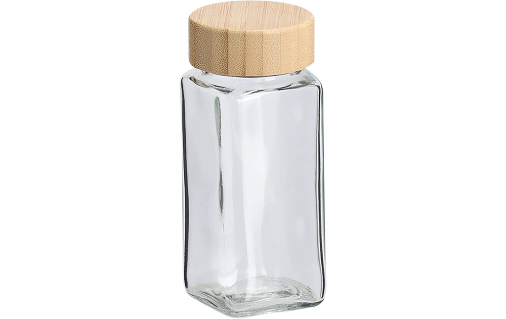 Zeller Present Bocal à épices 120 ml verre bambou Transparent/Brun