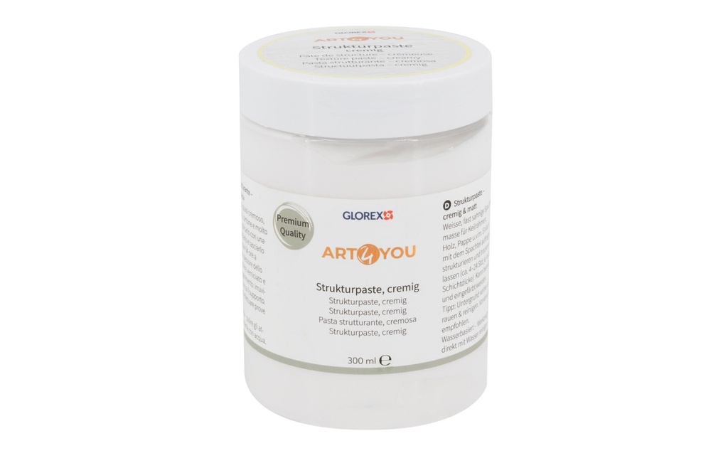 Glorex Pâte structurée crémeuse 300 ml, Blanc