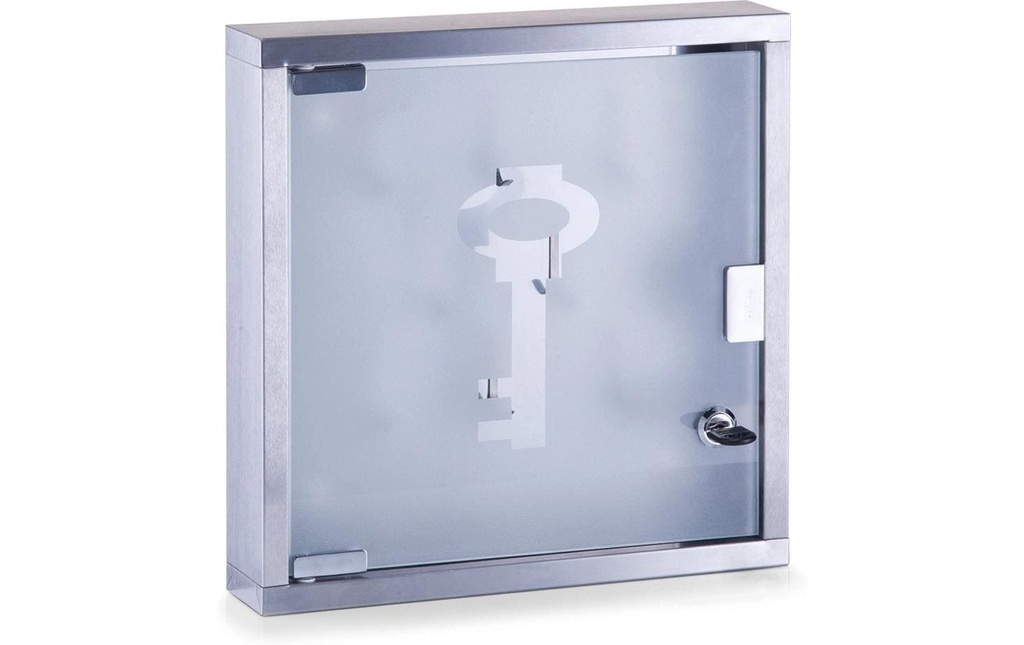 Zeller Present Armoire à clés Verre Inox Transparent/Argenté