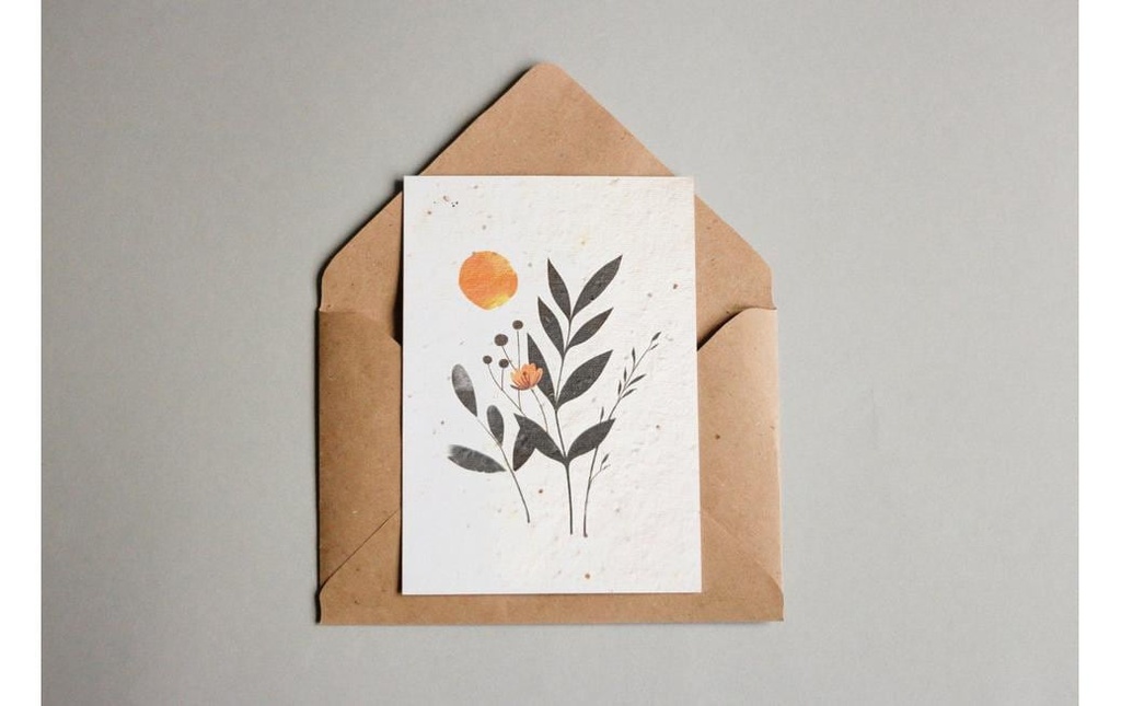 Gorilla Gardening Cartes postales en papier à graines – illustrations florales A6