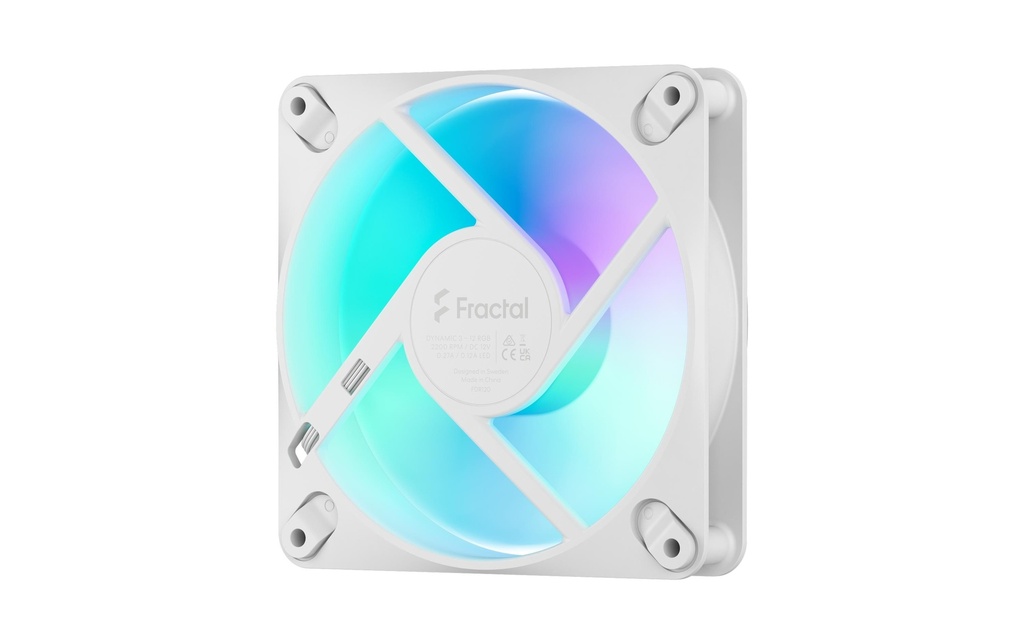 Fractal Design Dynamic 3 120 mm, blanc