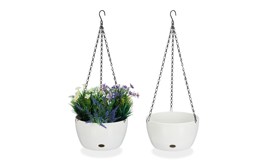 relaxdays Feux de Fleurs L Lot de 2 24 x 13.5 cm