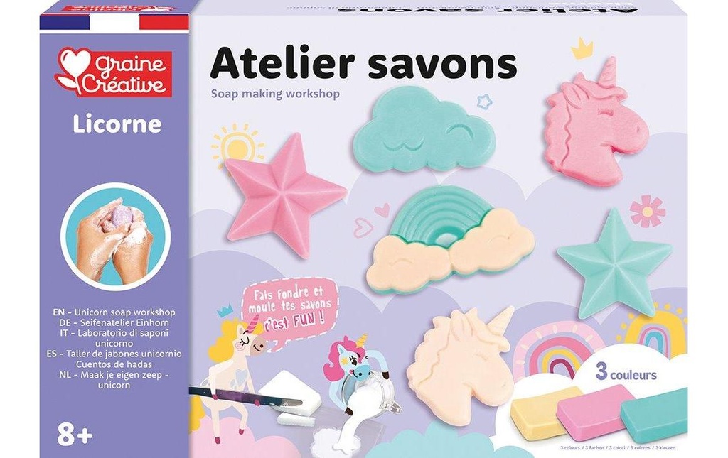 Graine Créative Graine Créative Atelier Savon Licorne Set de 5 pièces
