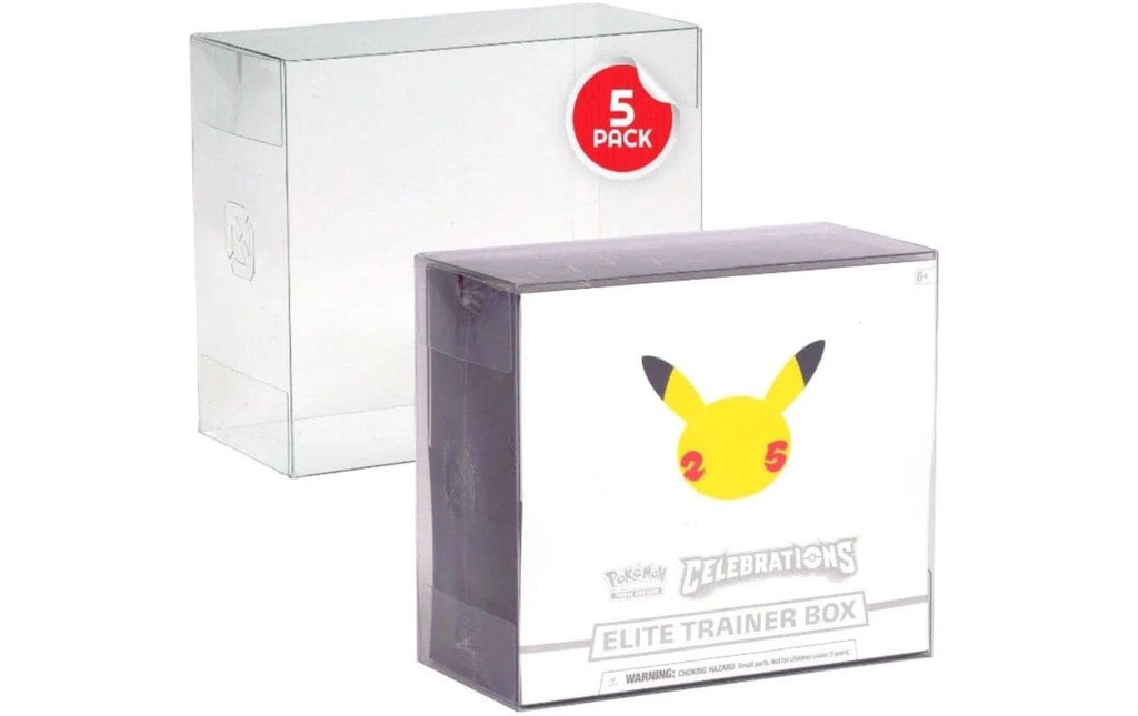EvoRetro Boîte à cartes PET Elite Trainer Boxe Ver. 2, Lot de 5