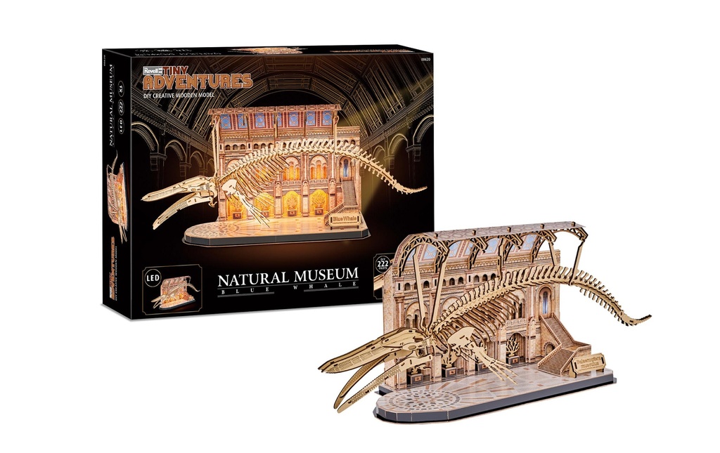 Revell Tiny Adventures - Musée naturel de la baleine bleue Miniature, bois