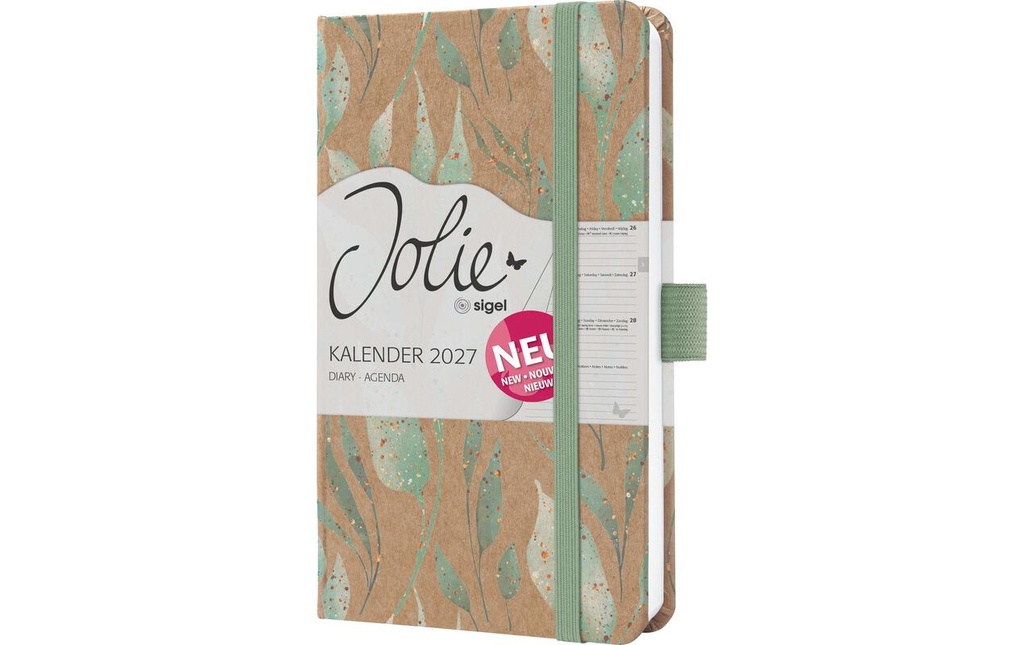SIGEL Agenda JOLIE A6 Sparkle Leaves