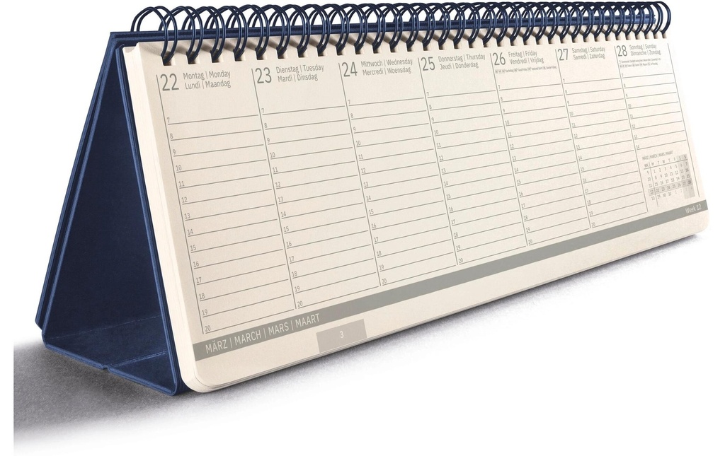 Sigel Calendriers de table Conceptum 2027 30 x 14.3 cm, bleu foncé