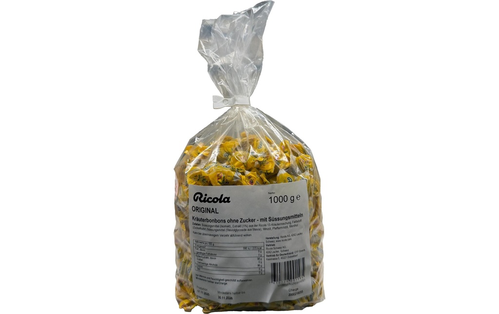 Ricola Ricola sucre aux herbes sachets 1 kg 1000 g