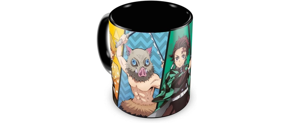 Grupo Erik Tasse universelle Demon Slayer 350 ml, Noir/Multicolore