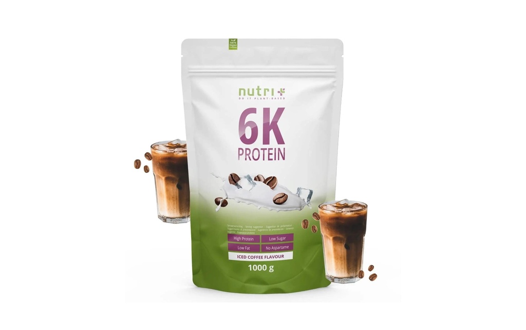 Nutri+ Poudre Protéine 6K végétalienne Café 1000 g