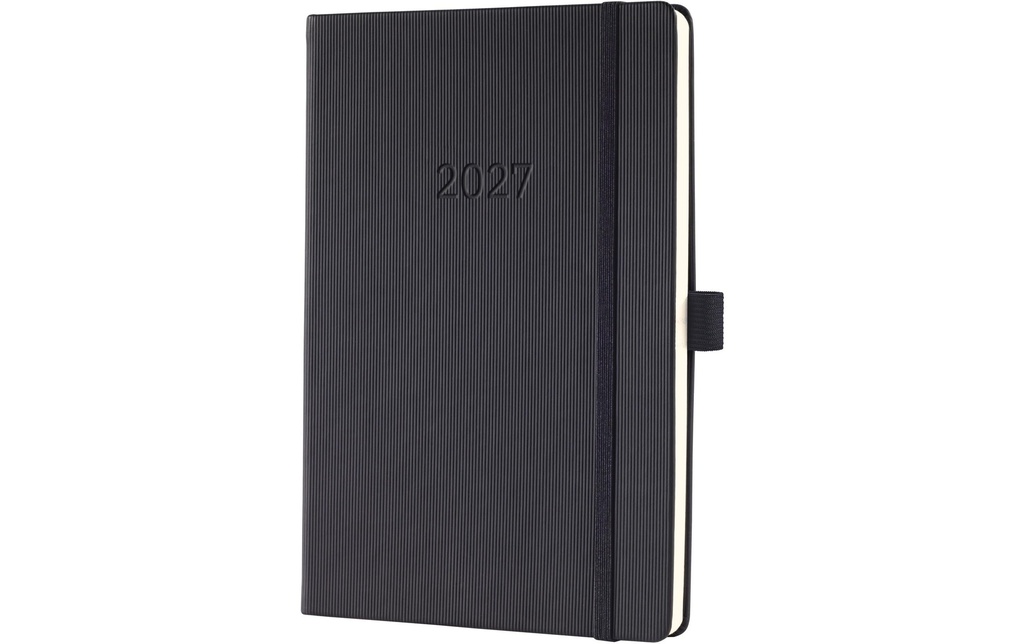 Sigel Agenda hebdomadaire Conceptum 2027 1W/2S, 14.8 x 21.3 cm, noir
