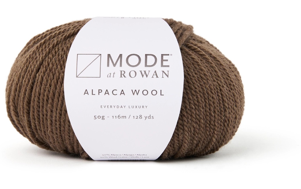 Mode at Rowan Laine Laine d'alpaga 50 g, 116 m, brun foncé