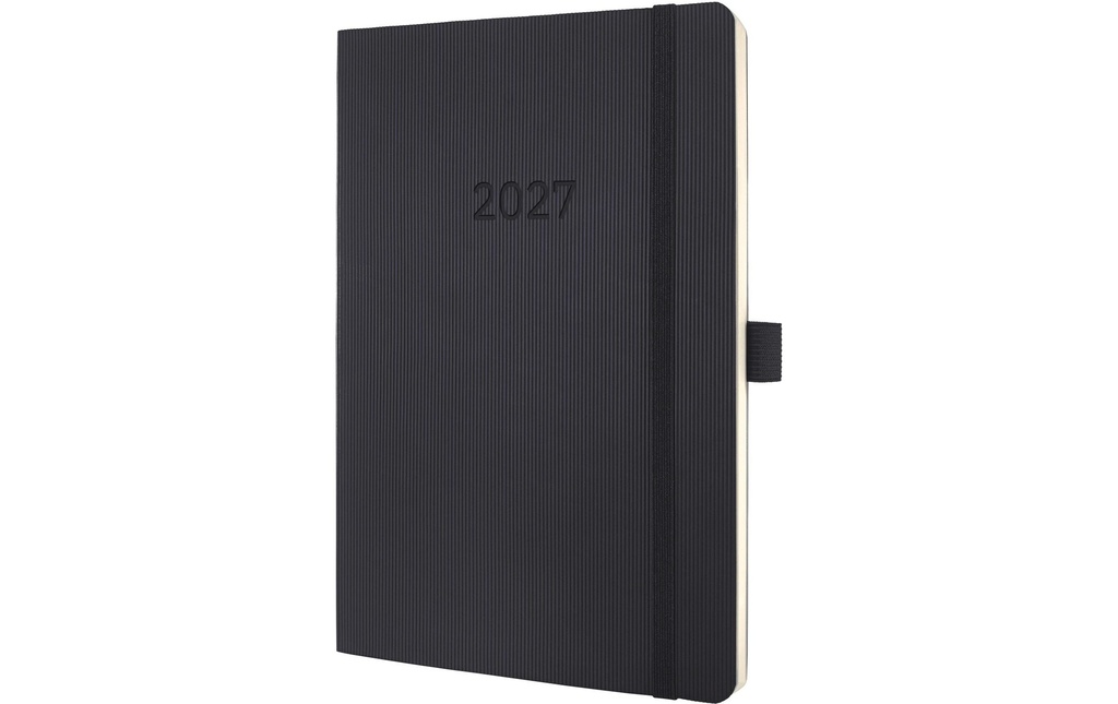 Sigel Agenda hebdomadaire Conceptum 2027 1W/2S, 13.5 x 21, noir