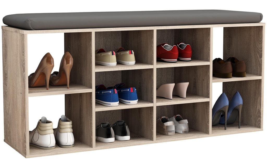 VCM Organiseur à chaussures Hinsol S 104 x 50 cm, marron
