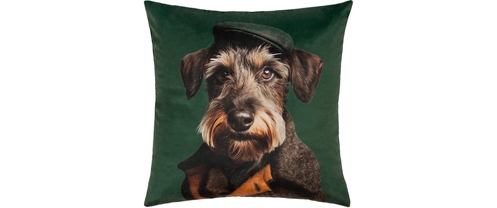 pad Housse de coussin Ruby Dark Green , env. 45 x 45 cm