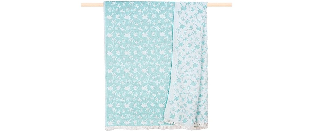 pad Serviette de plage Turquoise, 100 x 180 cm