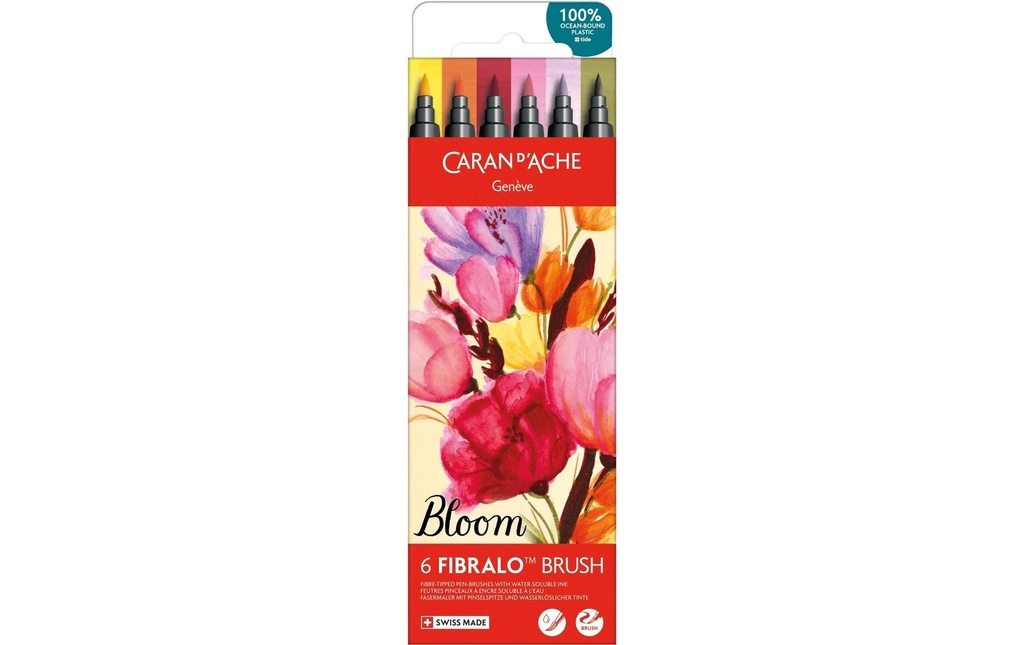 CARAN D'ACHE Feutre Fibralo Brush Bloom (6 pces)
