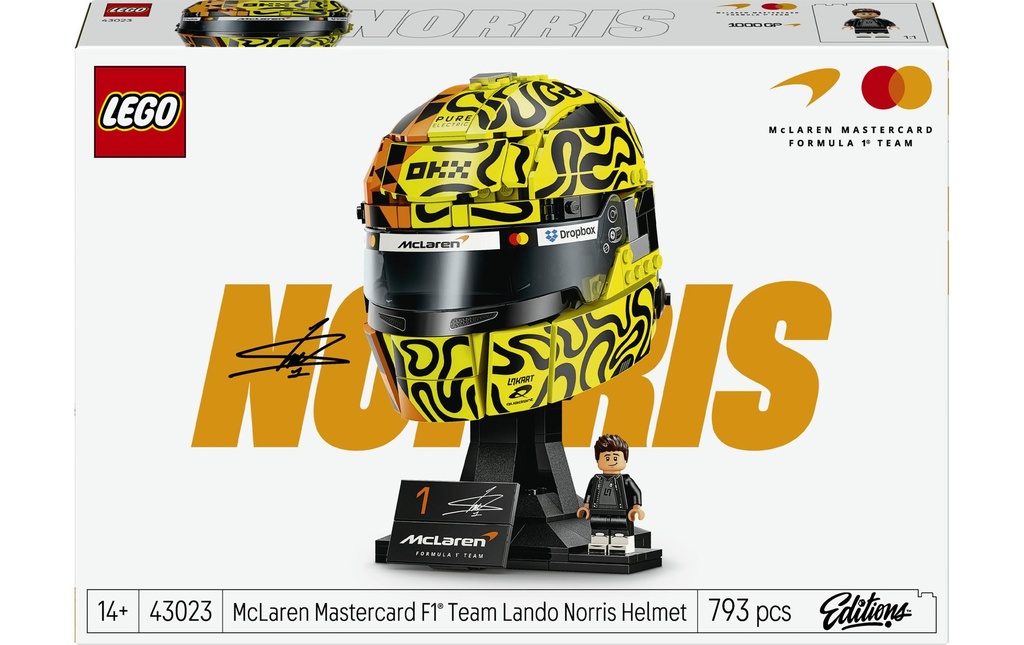 LEGO® Casque de l'équipe McLaren Mastercard F1® de Lando Norris 43023
