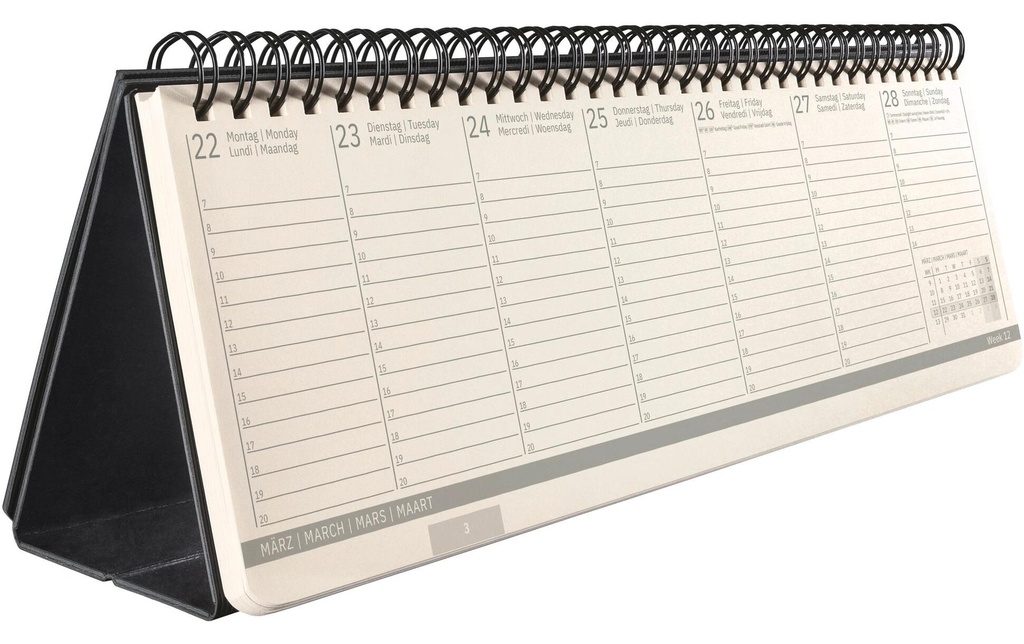 Sigel Calendriers de table Conceptum 2027 30 x 14.3 cm, noir