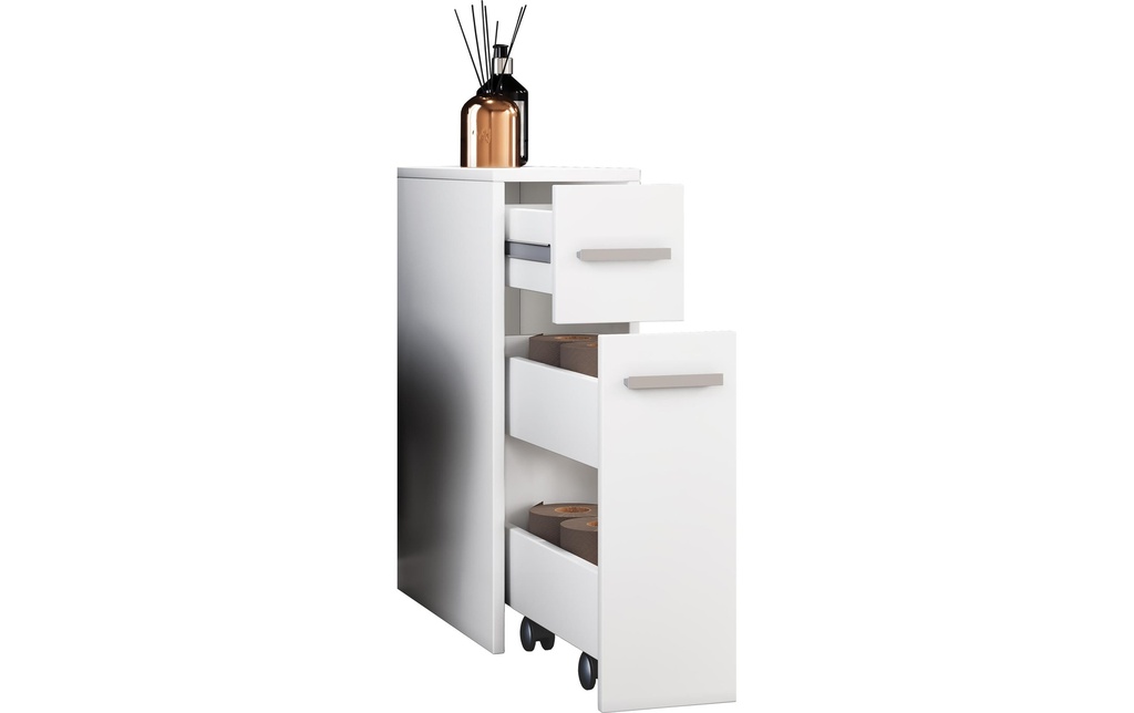 VCM Étagère de salle de bain Zalo 20 x 61 cm, blanc