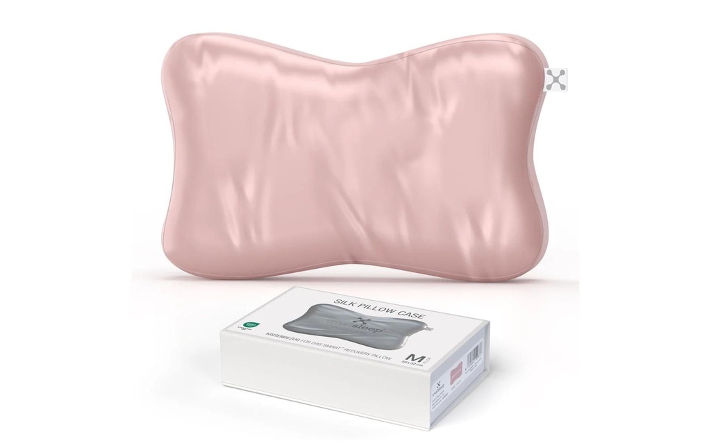 Smartsleep Taie d’oreiller Soie de récupération 50 x 32 cm, Rose