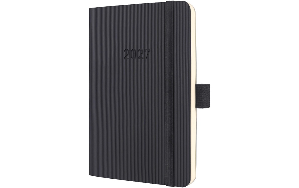 Sigel Agenda hebdomadaire Conceptum 2027 1W/2S, 9.3 x 14 cm Noir
