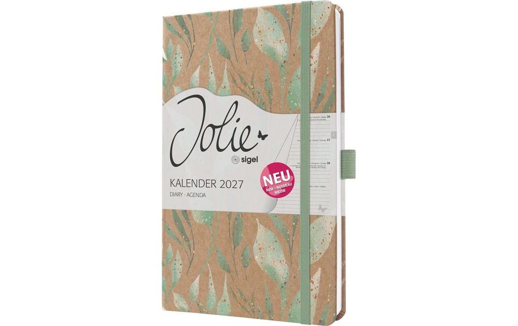 SIGEL Agenda JOLIE A5 Sparkle Leaves