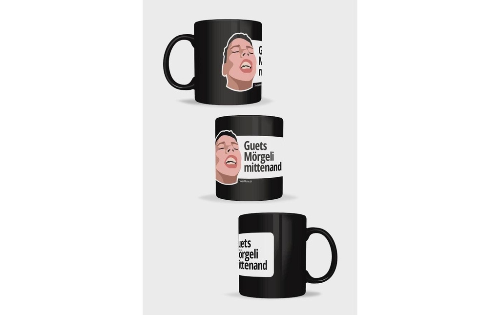 Swissmeme Guets Mörgeli au milieu Céramique noire 350 ml