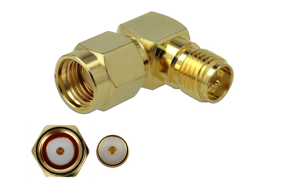 Delock Adaptateur RP-SMA Connecteur (m) - RP-SMA Douille (f)