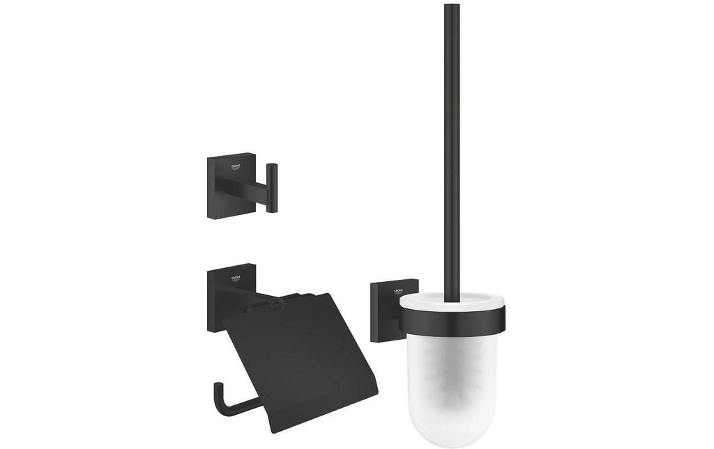 GROHE Démarrer le Cube Verre Métal Noir mat 3 pièces