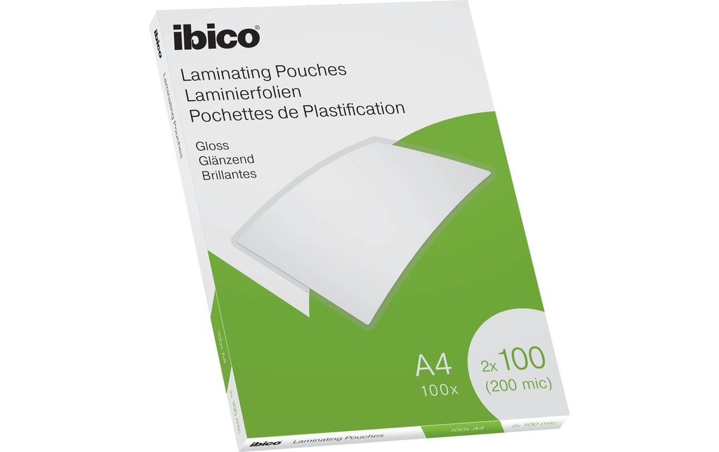 [123627317] IBICO Poches à laminer A4 100 mic (100 pces)