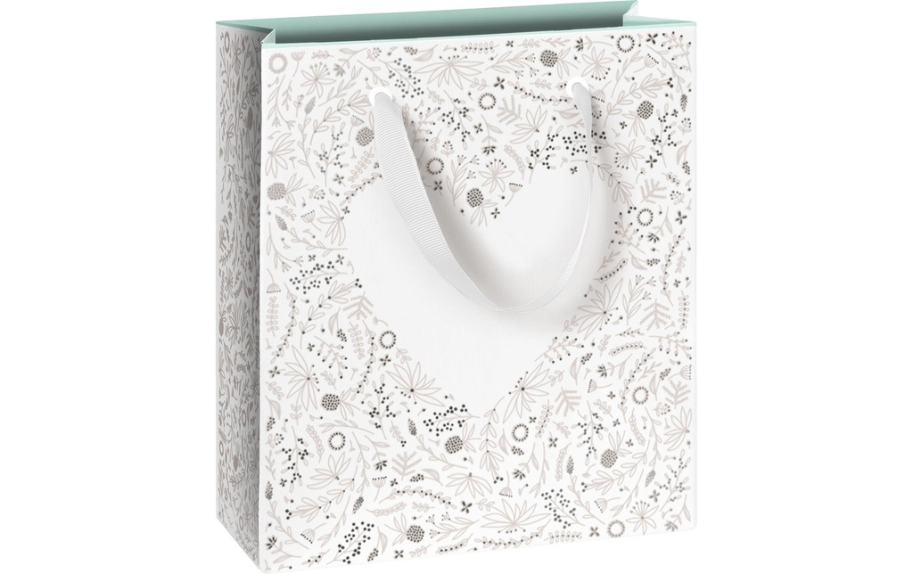 Stewo Sac cadeau Eldana 18×21×8 cm, 250 g/m², 1 Pièce/s, Blanc