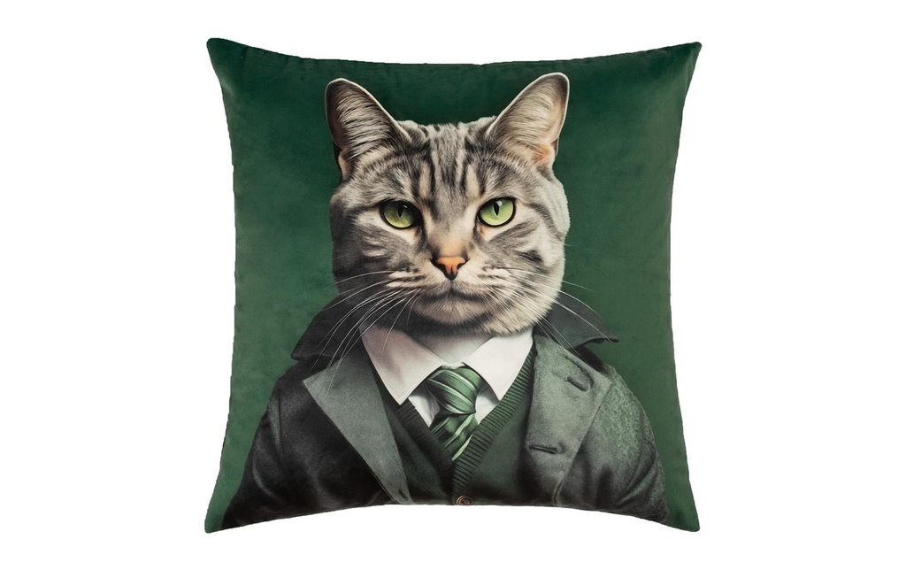 pad Housse de coussin Tigrou Dark Green , env. 45 x 45 cm