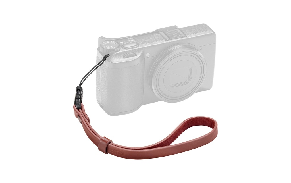 Smallrig Sangle de poignet Quick Release, cuir véritable, rouge
