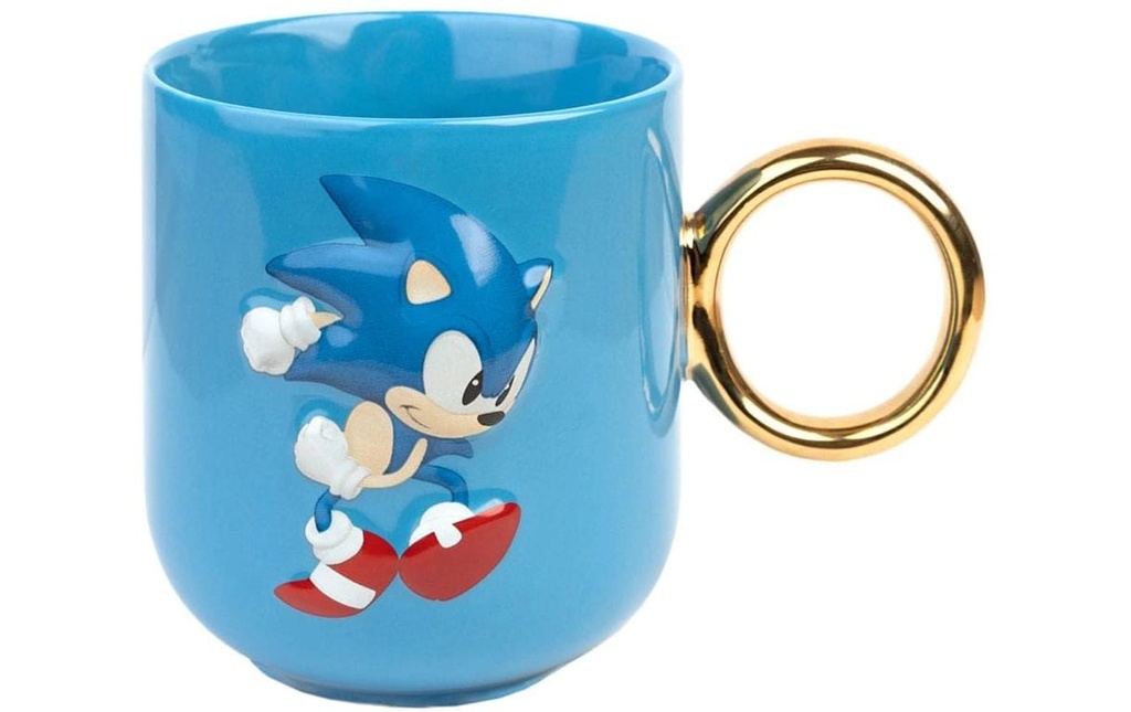 Grupo Erik Tasse universelle Sonic 3D 350 ml, Bleu/Doré/Aucune indication