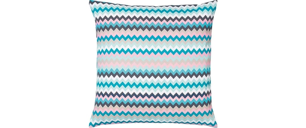 pad Housse de coussin Zic Zac Turquoise, 45 x 45 cm