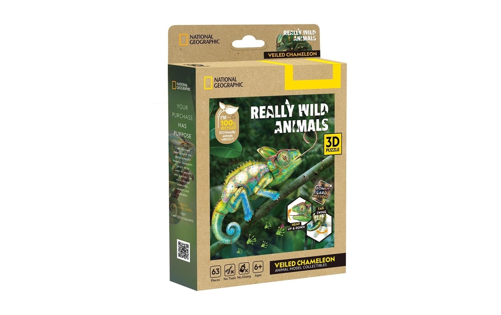 CubicFun Puzzle Caméléon 3D, 63 pièces