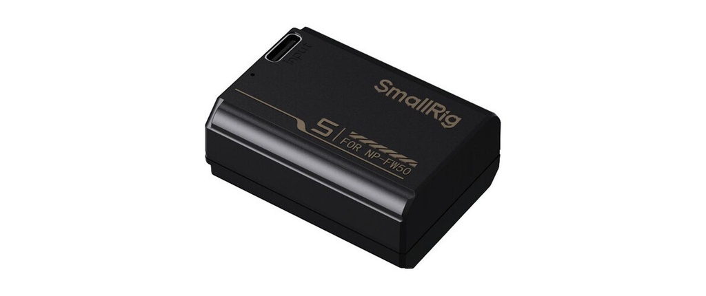 Smallrig Batterie pour Appareils photo numérique 6097 NP-FW50 Fonction de charge USB-C, 1030 mAh