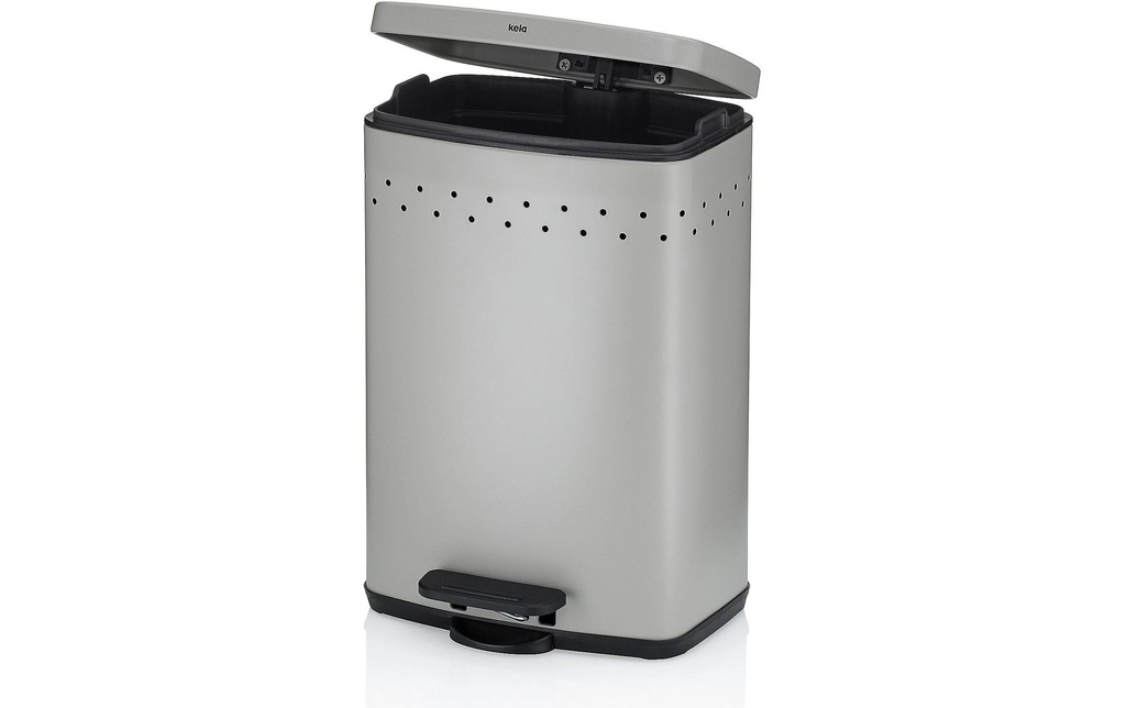 Kela Poubelle cosmétique Malaga 5 l, Gris clair