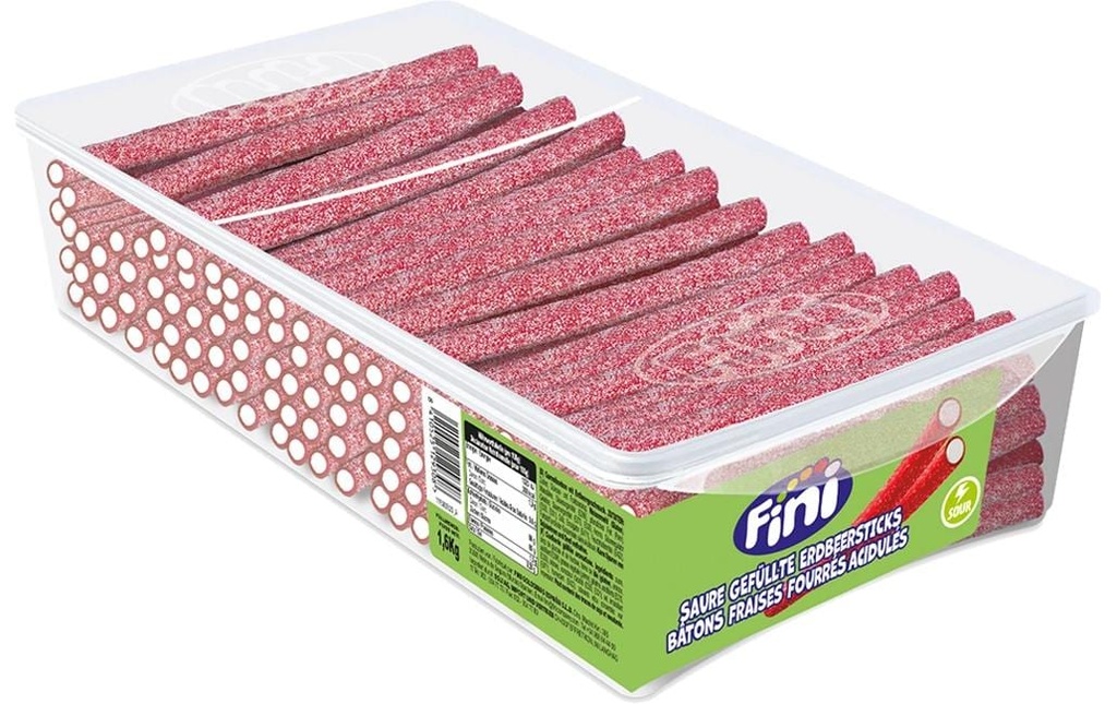 Fini Bâtonnets de fraises acidulés 1600 g