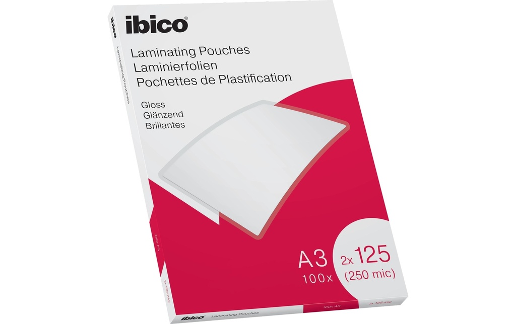 IBICO Poches à laminer A3 125 mic (100 pces)