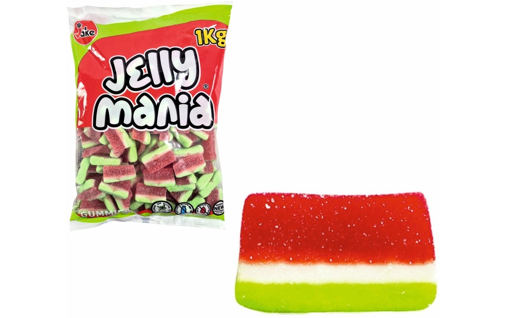 Jake Jellymania Pastèques acidulées halal 1000 g