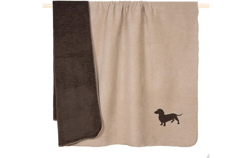 pad Couverture Cozy Up Dog Taupe-marron Dog, 150 x 200 cm